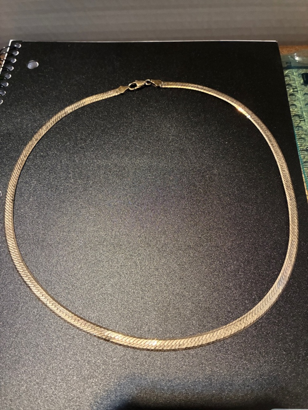 925 Silver Herringbone Choker Necklace - Women Jewelry 20” long 5mm wide